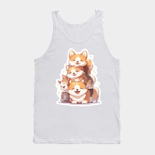 Stack of Corgis Tank Top